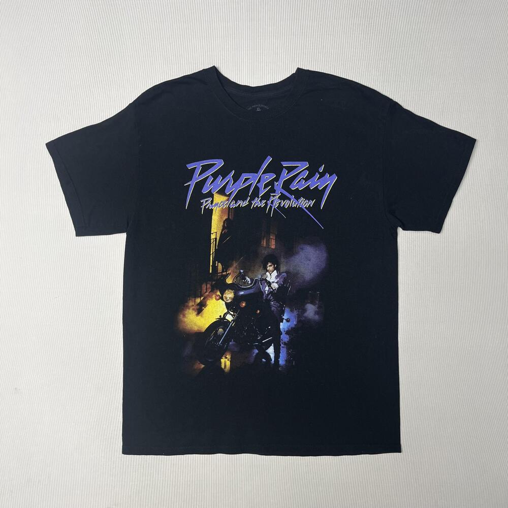 Prince Purple Rain Shirt Mens L Black Graphic Tee The Prince Estate Music